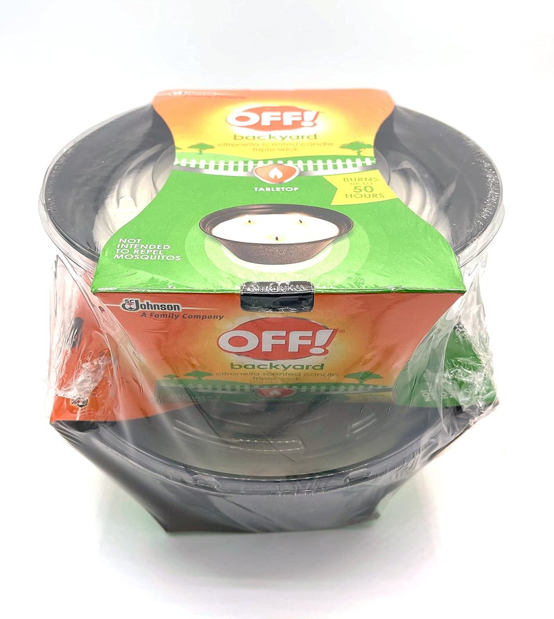 OFF! Off 2 Pk Citronella 3 Wick Candles - Image 1